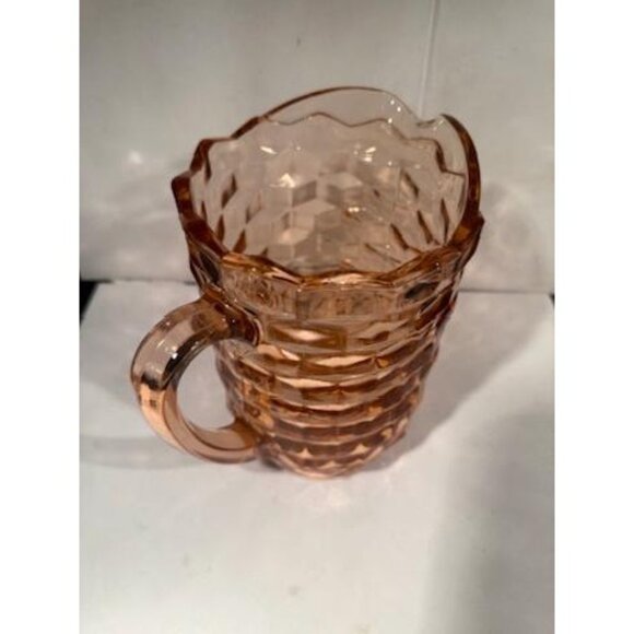 Vintage Indiana Glass "Whitehall Colony" Pink/Peach Collection 48oz Juice/Water - Picture 3 of 7